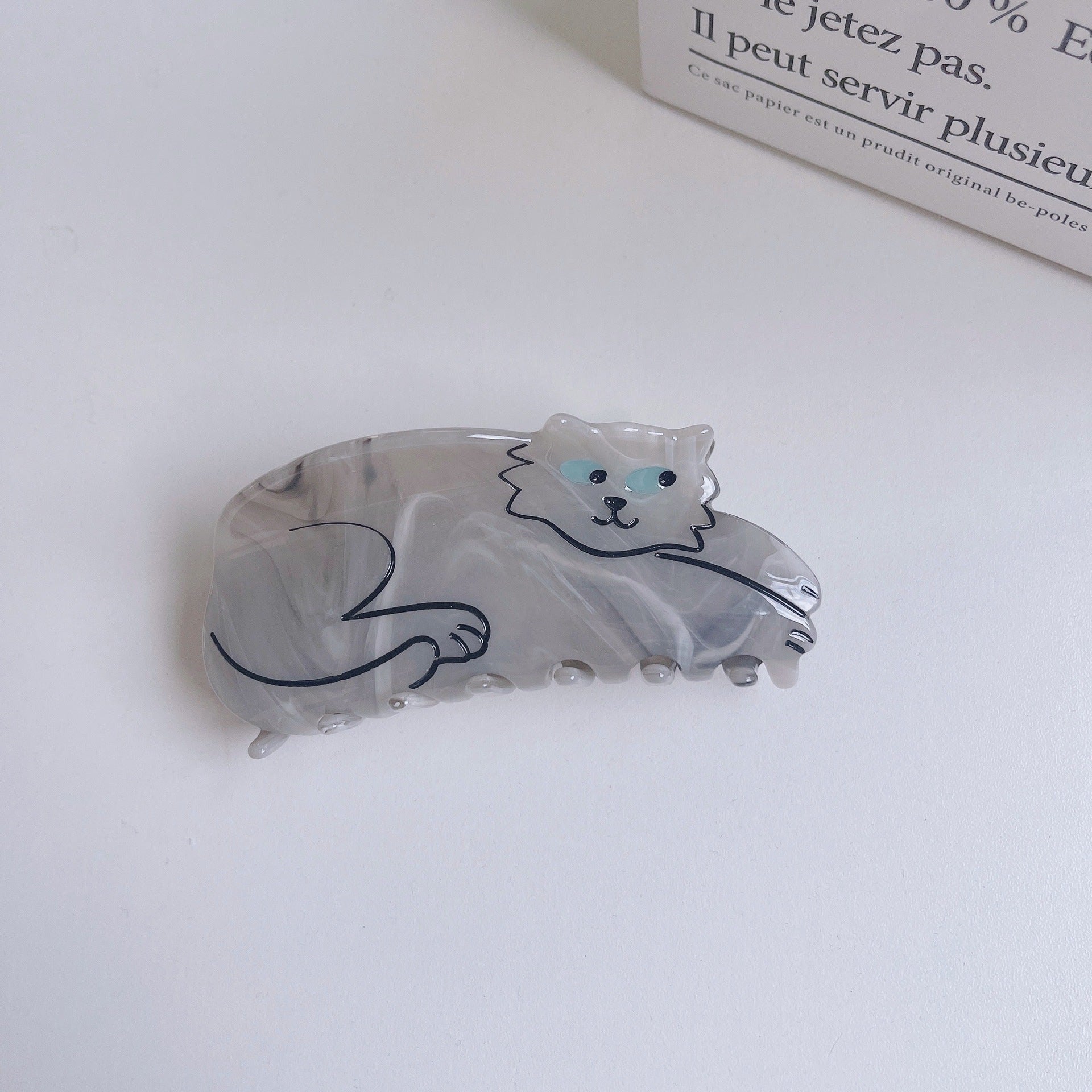 Wholesale Tortoiseshell Siamese Orange Cat Acetate Hairpin Catch